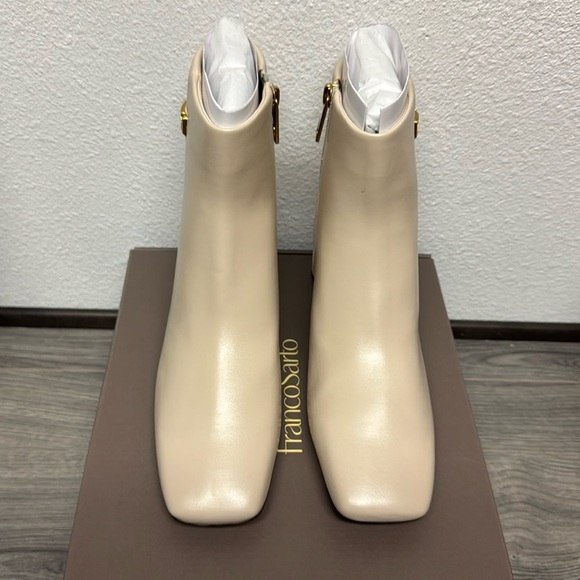 Franco Sarto Noah Bootie In White Leather - Picture 3 of 8